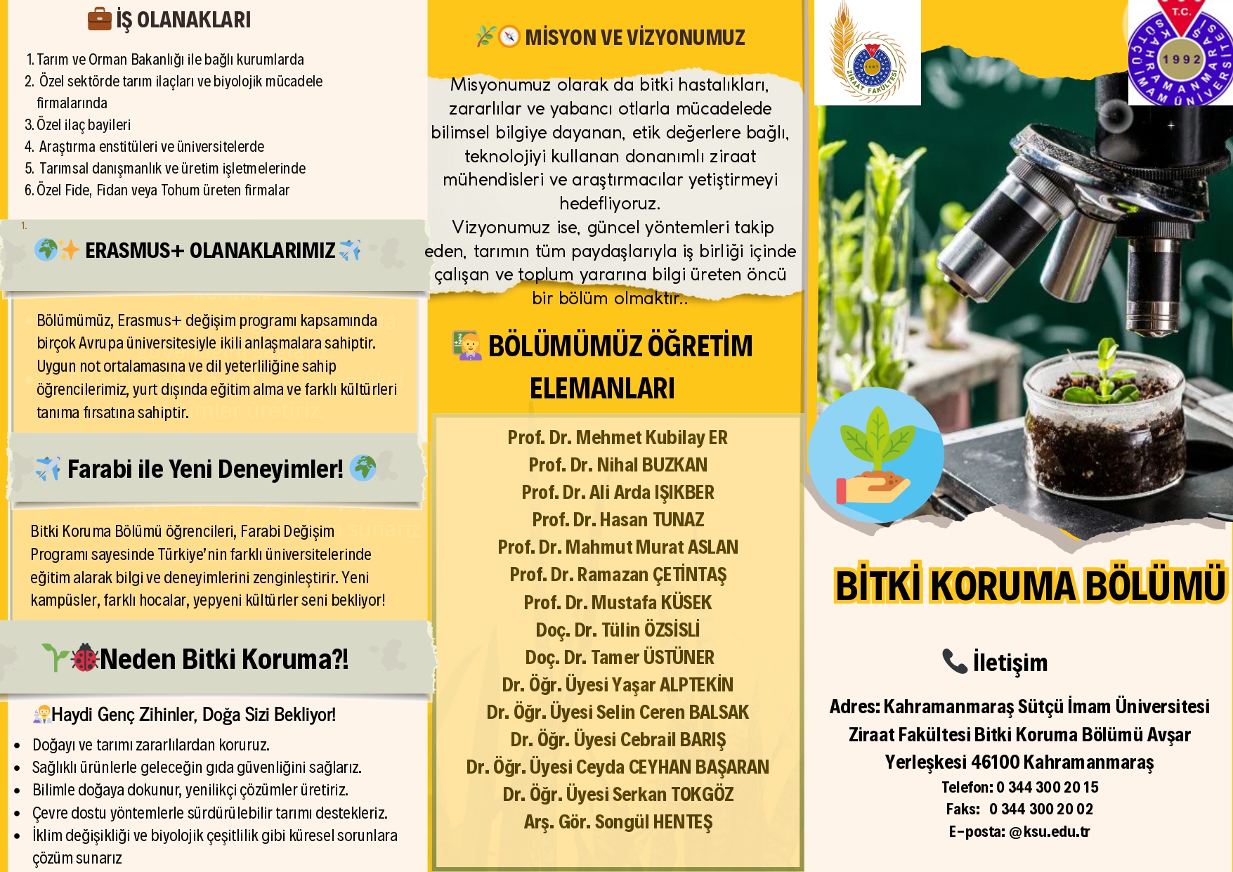 BİTKİ KORUMA BÖLÜMÜ 